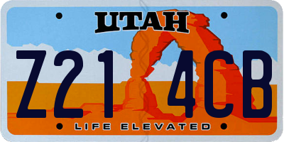 UT license plate Z214CB