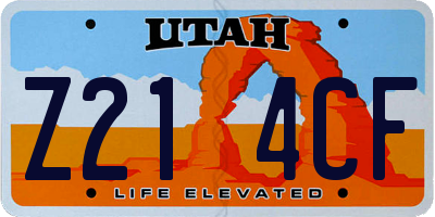 UT license plate Z214CF