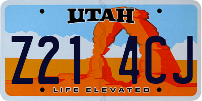 UT license plate Z214CJ