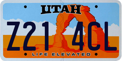 UT license plate Z214CL