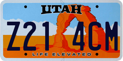 UT license plate Z214CM