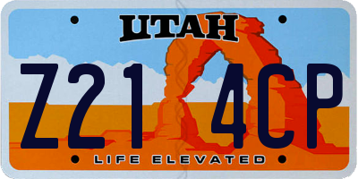 UT license plate Z214CP