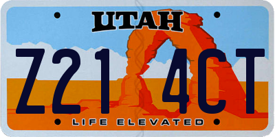 UT license plate Z214CT