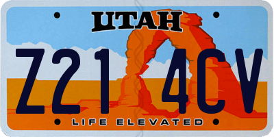 UT license plate Z214CV