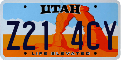 UT license plate Z214CY