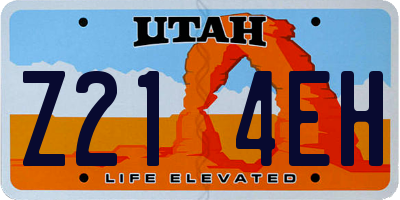 UT license plate Z214EH