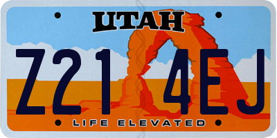 UT license plate Z214EJ