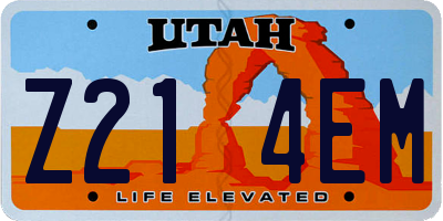 UT license plate Z214EM