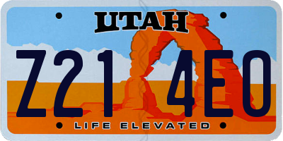 UT license plate Z214EO