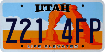UT license plate Z214FP