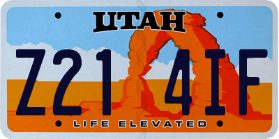 UT license plate Z214IF