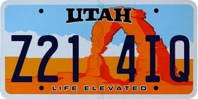 UT license plate Z214IQ