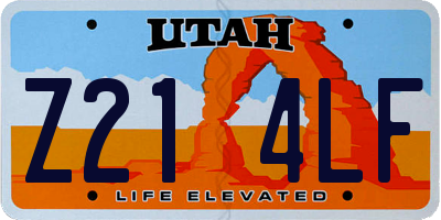 UT license plate Z214LF