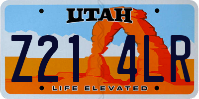 UT license plate Z214LR