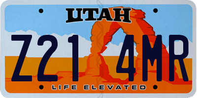 UT license plate Z214MR