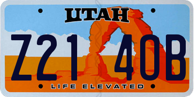UT license plate Z214OB