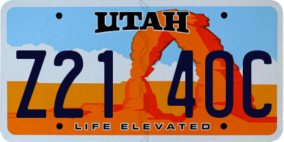 UT license plate Z214OC