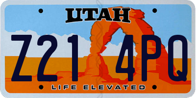 UT license plate Z214PQ