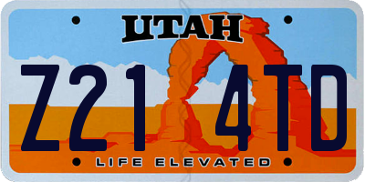 UT license plate Z214TD