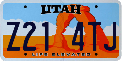 UT license plate Z214TJ