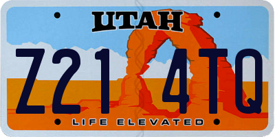 UT license plate Z214TQ