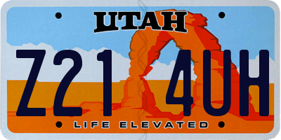 UT license plate Z214UH