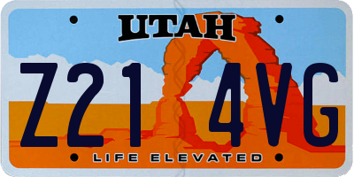 UT license plate Z214VG