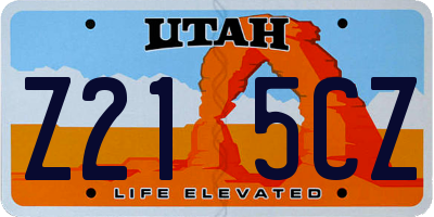 UT license plate Z215CZ