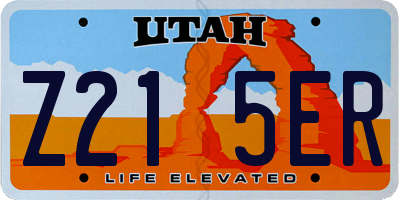 UT license plate Z215ER