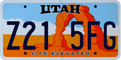UT license plate Z215FG