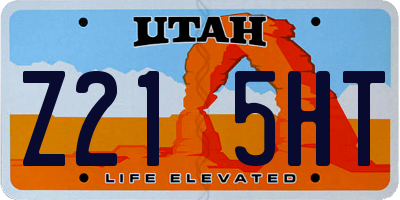 UT license plate Z215HT