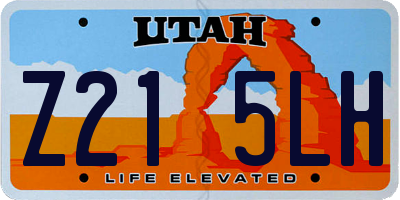 UT license plate Z215LH
