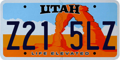 UT license plate Z215LZ