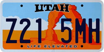 UT license plate Z215MH
