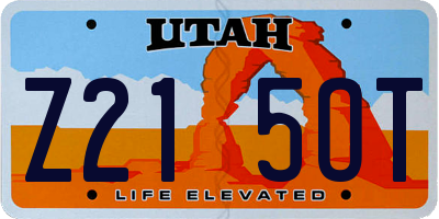 UT license plate Z215OT