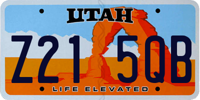 UT license plate Z215QB