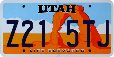 UT license plate Z215TJ