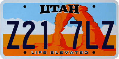 UT license plate Z217LZ