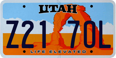 UT license plate Z217OL