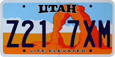 UT license plate Z217XM