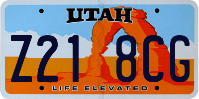 UT license plate Z218CG