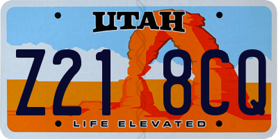 UT license plate Z218CQ