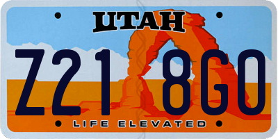 UT license plate Z218GO