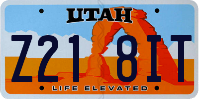 UT license plate Z218IT