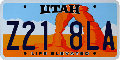 UT license plate Z218LA