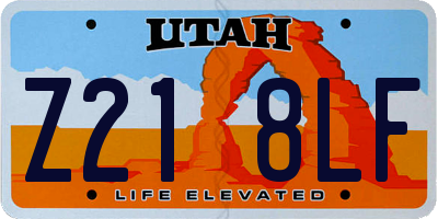 UT license plate Z218LF