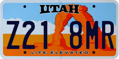 UT license plate Z218MR