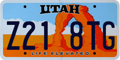 UT license plate Z218TG