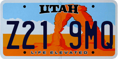 UT license plate Z219MQ