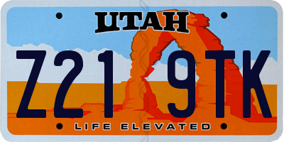 UT license plate Z219TK
